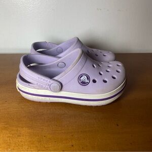 Crocs Toddler Size 8 Classic Clogs Rubber Water Comfortable Shoes Purple